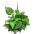 Simulation Green Apple Chicken Hearts Scindapsus Aureus Leaves Fake Green Plant Wall Decoration Lamination Leaves Indoor Plant Wall Flower Arrangement Materials