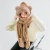 Winter Neck Warmer Hat Gloves Three-Piece Set Imitation Rabbit Fur Material Fur Scarf Wholesale Can Be Sent on Behalf