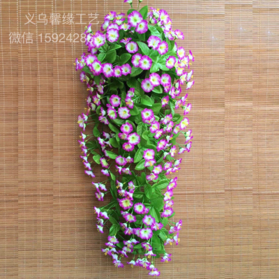 Simulation Violet Wall-Mounted Flower Vine Wedding Wall Hanging Artificial Silk Flower Balcony Indoor Decorative Fake Flower Hydrangea Plants
