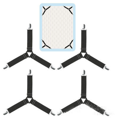 4-Piece Sheet Holder Adjustable Sofa Sheet Fixing Clip Tablecloth Fixing Band Bed Sheet Attaching Clamps Sheet Buckle