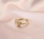 Factory Direct Sales DIY Japanese and Korean Decoration Jewelry Innovative Fashion Ins Micro-Inlaid Full Diamond Ring Hollow Double Love Heart-Shaped Ring