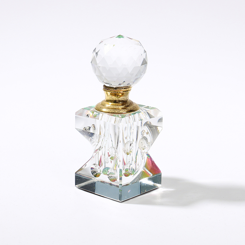 高档异型精油瓶水晶滴管瓶香水分装瓶透明沉香精油包装logo制作