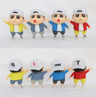 New 4 Fashion Brand Crayon Xiaoxin Figurine Garage Kits Model Small Trendy Clothing Hat Crane Machine Capsule Toy Ornaments