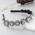 Hair Band New Baroque Retro Simple round Rhinestone Cloth Headband Female European and American Thin Edges Elegant Hair Pin