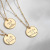 2021 European and American Style Stainless Steel Pendant Simple Ins Style Accessories Disc Letter Necklace Ladies Clavicle Chain