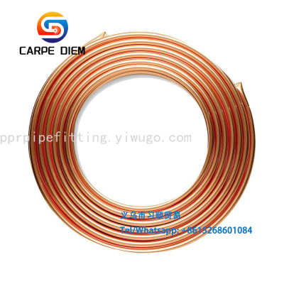 Factory Direct Sales Copper Tube Red Copper Coil Red Copper Mosquito-Repellent Incense Coil Copper Tube Pipe Fittings Copper Tube