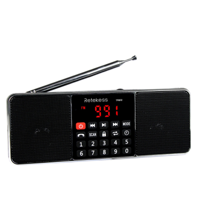 Black 2 Band Bluetooth Radio MP3 Playback Cross-Border Supply
