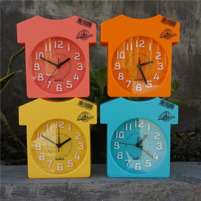 Cute Clothes Simple Fashion Small Fresh Snooze Alarm Clock Personality Creative Bedside-Use Lazy Desk Clock Student Children's Clock