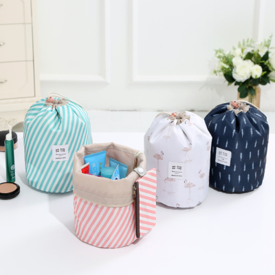 New Oxford Cloth Travel Storage Bag Cylinder Drawstring Bundle Storage Bag Fashion Cosmetic Bag