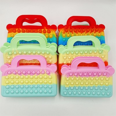 Amazon Hot Deratization Pioneer Handbag Rainbow Macaron Color Deratization Pioneer Bag Cross-Border Toy Wholesale