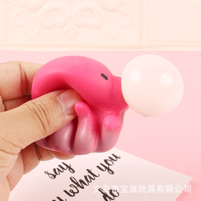 New Octopus Bubble Toy Duck Vinyl TPR Squeezing Toy Vent Ball Pressure Reduction Toy Bubble Blowing Wholesale