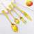 Stainless Steel Kunting Handle Tableware Knife, Fork and Spoon Small Spoon