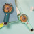 Cute Bear Handheld Fan Three-Gear with Light Macaron Color Cute Rechargeable Fan Desktop Handheld USB Fan