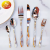 Stainless Steel Tableware Pointed Tail S Pattern Knife, Fork and Spoon