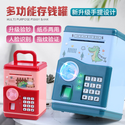 Children's Birthday Gifts Savings Bank Multi-Functional Creative Safe Fingerprint Can Be Saved Password Suitcase Coin Bank