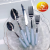 Jingzhi Factory Direct Sales Porcelain Handle Stainless Steel Tableware Creative Color Glaze Knife, Fork and Spoon Suit