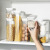 Household Cereals Storage Box Transparent Sealed Plastic Cans Kitchen Spice Food Grade Nut Tea Storage Jar