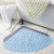 Hotel Simple Solid Color Fan-Shaped Bathroom Non-Slip Mat Shower Room Massage Foot Mat Household Bathroom Hydrophobic Mat