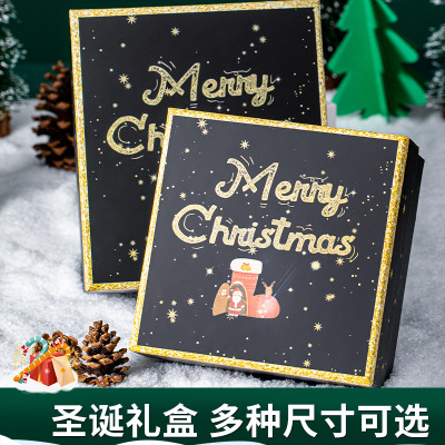 Spot Christmas Gift Box Christmas Eve Gift Box Black Tiandigai Gift Box Apple Box Wholesale