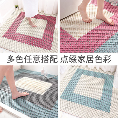 DIY Home Bathroom Anti-Slip Mats PVC Full-Bed Bathroom Splicing Floor Mat Shower Room Shower Waterproof Non-Slip Foot Mat