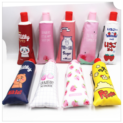 New Personalized Creative Toothpaste Style Pencil Case Student Stationery Storage Bag Large Capacity Cute Stationery Box