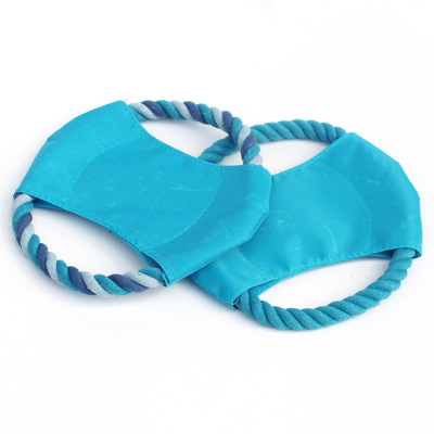 Pet Cotton Rope Toy Canvas Frisbee Dog Toy Dog Training UFO Interactive Toy Factory Direct Sales