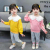 New spring beautiful pure cotton fashion trend long sleeve two-piece suit wholesale four codes SML XL 1-5-6 years old