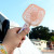 Handheld Lantern Mini Little Fan Mesh Cover Outdoor Portable USB Charging Fan Belt Base Mobile Phone Holder