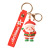 Cartoon Cute Santa Claus Keychain Soft Rubber Doll Car Key Ring Chain Bag Small Pendant Gift Wholesale