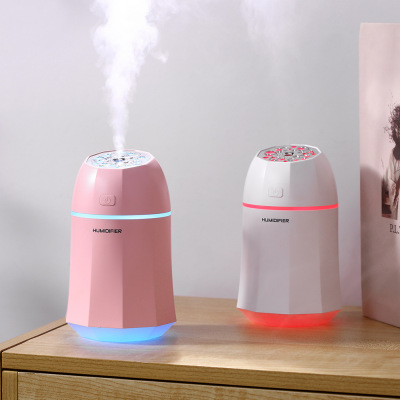 Factory Wholesale USB Fruit Powder I10 Humidifier Household Colorful Night Lamp Mini Spray Humidifier