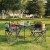 Camping Chair Outdoor Desk-Chair Folding Table and Chair Set Portable Self-Driving Camping  Combination Fishing Chair