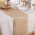 [Linen Table Runner] Jute Roll Vintage Fishbone Pattern Hemp Material Tablecloth and Coffee Table Cloth Script Kill Table Runner Tablecloth