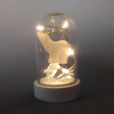 Polar Bear Ice Cube Lamp Holder Christmas Decoration Luminous with Light Shopping Window Decoration Copper Wire Lamp Plastic