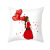 Valentine's Day Pillow Cover Peach Peel Printing Red Rose Love Throw Pillowcase Home Living Room Sofa Bedroom Cushion