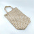 [Jute Handbag] Printed Striped Jute Bag Creative Long Sack Tote Shopping Bag