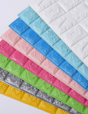 Self-Adhesive Wall Sticker Wallpaper Self-Adhesive Waterproof Moisture-Proof 3D Wall Sticker Anti-Collision Soft Bag 