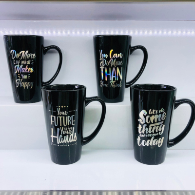 Sa230 Creative Encourage Text Inspirational up Ceramic Cup Mug Daily Use Articles Water Cup2023