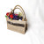 Jute Flower Bag Lace Retro Hessian Cloth Handbag Ad Bag Printed Logo Gift Bag Folding Shopping Bag