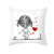 Amazon Hot Home Valentine's Day Pillow Cover Short Plush Printed Lovers Love Sketch Back Cushion