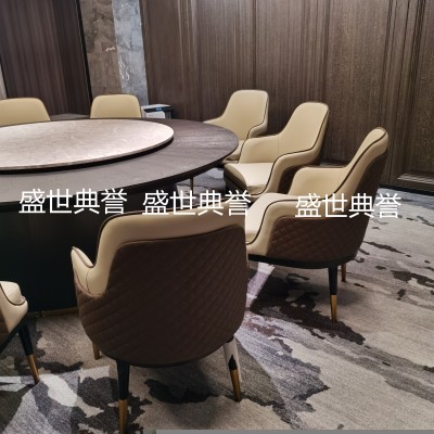 Hotel Solid Wood Dining Table and Chair Seafood Restaurant Solid Wood Dining Chair Club Light Luxury Bentley Chair