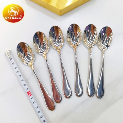 430 Stainless Steel Thickened Light Handle Coffee Spoon