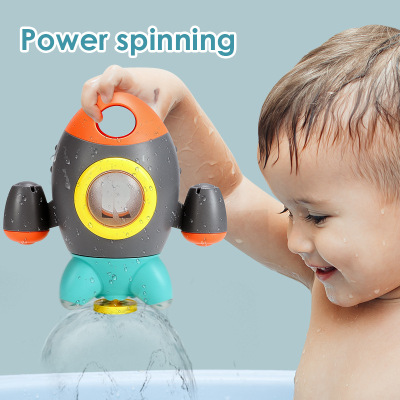 Children's Bath Toy Rocket Fountain Rotating Sprinkler Water Playing Water Spray Shampoo Maternal and Child Supplies Toy