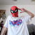 Tiktok Same Spider-Man Headgear Adult Children's Black Cute Head Cover Mask Hero Expedition Cos Mask