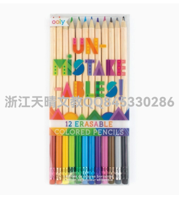 Exported to Europe South America Erasable Colored Pencil Oily Drawing Painting Marking Pen 12 Colors