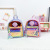 Children's Bag New Ins Colorful PVC Backpack Cartoon Shell Fish Tail Transparent Laser Princess Bag