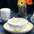 Huaguang National Porcelain Bone China Bowls and Dishes Tableware Set Household Meal Sharing Bowl Dish Plate Water Cup Special Dedicated for Rich Flowers