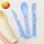 Wheat Tableware Knife, Fork and Spoon Cowhide Boxed