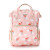 Flamingo Printed Fabric Mummy Backpack Waterproof Multifunctional Baby Bag Feeding Bottle Backpack Prenatal Bag