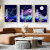 Starry Reindeer Pattern Living Room Crystal Porcelain Crafts Decorative Painting Light Luxury Sofa Background Three-Piece Set Mural and Wall Painting