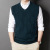 Men's Sleeveless V-neck Sweater Thickened Sleeveless Solid Color Sweater 2021 Autumn New Casual Plaid Vest